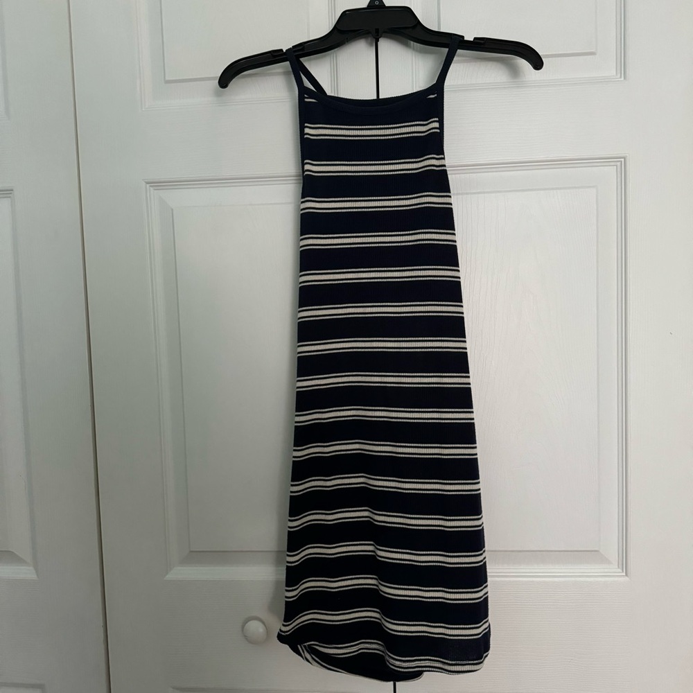 Hollister navy striped mini dress